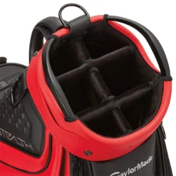 TaylorMade 2022 Tour Golf Cart Bag -Callaway Sport TaylorMade Tour Golf Cart Bag Black Red 3
