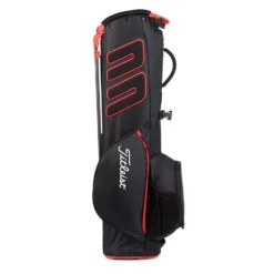 Titleist Players 4 Carbon Golf Stand Bag -Callaway Sport Titleist 2022 Players 4 Carbon Stand Bag Black Black Red 3