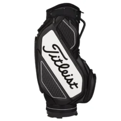 Titleist Tour Series Midsize Staff Golf Cart Bag -Callaway Sport Titleist 2022 Tour Series Midsize Staff Cart Bag Black White 3