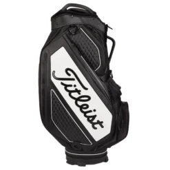Titleist Jet Black Premium StaDry Golf Cart Bag -Callaway Sport Titleist 2022 Tour Series Premium StaDry Cart Bag Black White 3