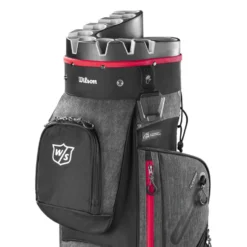 Wilson ILock Golf Cart Bag 9 Wilson ILock Golf Cart Bag -Callaway Sport Wilson 2023 iLock Cart Bag Black Red 5